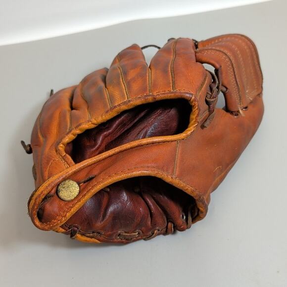 Vintage Flexotan Deep Cuf Pocket Baseball Glove Ted Williams Model TW - Picture 8 of 9